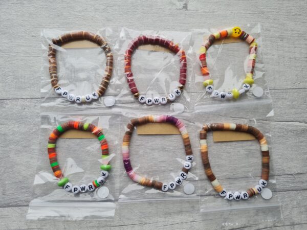 FPWR UK Beaded Bracelets | OOAK Unique Brown Bracelets | Made by PWS Families